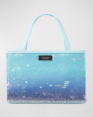 Sam Icon Small Ombre Sequin Tote Bag