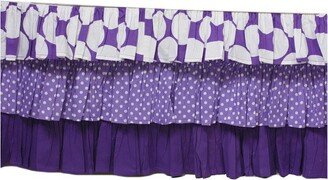 MixNMatch Purple Dots 3 layer Crib/Toddler ruffles/skirt