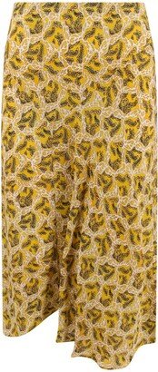 Lisanne Floral-Printed Asymmetric Midi Skirt
