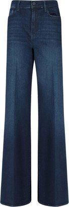 High-Waist Crease-Effect Flared Jeans