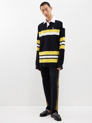 Riff Oversized Striped Jersey Polo Top