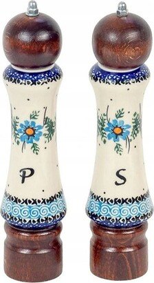 Ceramic Grinder & Salt Mill, Pepper Grinder, Beautifully Decorated, Practical Gift, Beautiful Table Decoration, Ceramic-AB