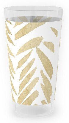 Outdoor Pint Glasses: Leaf - Gold Outdoor Pint Glass, Yellow