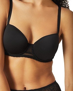 Comete Feather & Fan Lace Demi Spacer Bra