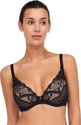 Orangerie Dream Plunge T-Shirt Bra (Black) Women's Bra