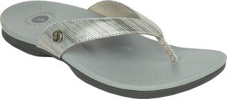 REVITALIGN Women's Chameleon Flip Flop Silver 10