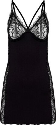 Oh!Zuza Night&Day Sensual Short Chemise - French Leavers Lace - Black