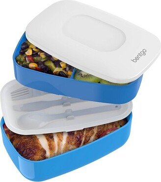 Bentgo Classic All-in-One Stackable Lunch Box Container with Built in Flatware