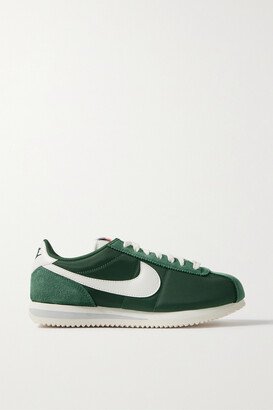 Cortez Suede And Leather-trimmed Shell Sneakers - Green