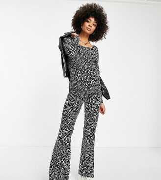 Mamalicious Maternity jersey flares in black spot print - part of a set