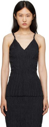 Black Crinkled Camisole