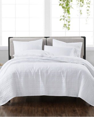 Solid White 3Pc Quilt Set