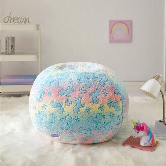 Nickelodeon JoJo Siwa Embossed Faux Fur Round Bean Bag Chair for Kids