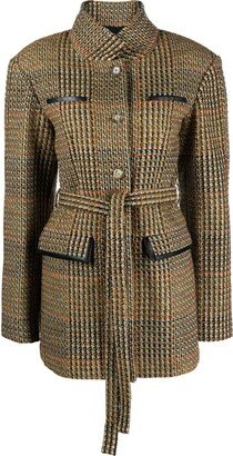 Tweed Single-Breasted Coat-AC