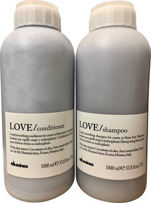 Love Lovely Smoothing Shampoo & Conditioner Set Frizzy Hair 33.8 OZ