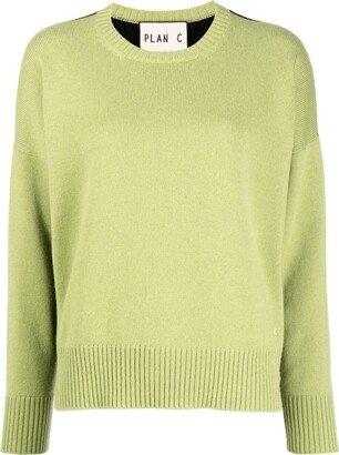 Colour-Block Cashmere Crew-Neck Jumper