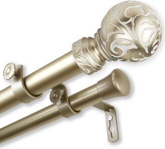 InStyleDesign Silvanus 1 inch Diameter Adjustable Double Curtain Rod