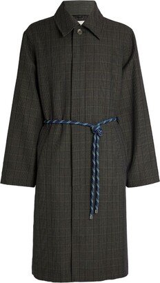 Wool-Blend Belted Overcoat