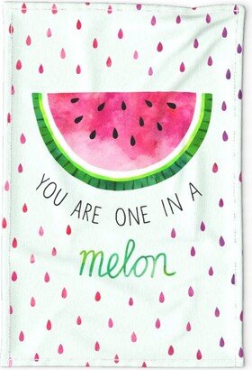 Fruit Pun Tea Towel - Watermelon By Heleen Vd Thillart Summer Kitchen Food Funny Linen Cotton Canvas Spoonflower