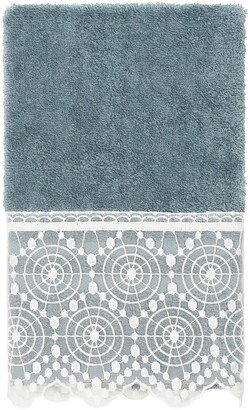 100% Turkish Cotton Arian Cream Lace Embellished Hand Towel-AD