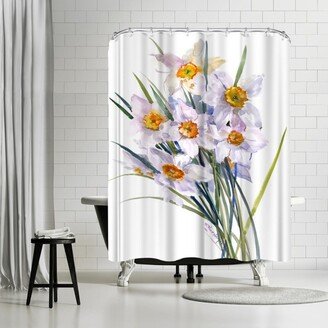 71 x 74 Shower Curtain, Daffodil 2 by Suren Nersisyan