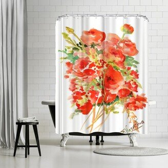 71 x 74 Shower Curtain, Buttercups Ranunculus by Suren Nersisyan