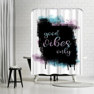 71 x 74 Shower Curtain, Good Vibes Only by Melanie Viola