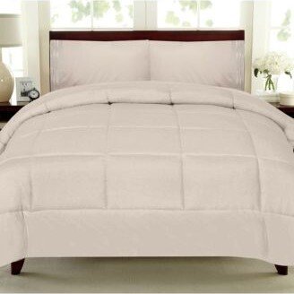 Solid Color Box Stitch Down Alternative Comforters