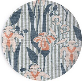 Salad Plates: Farmhouse Floral Iris Salad Plate, Blue