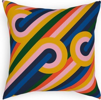 Pillows: Modernist Loop - Multi Pillow, Woven, Black, 18X18, Single Sided, Multicolor