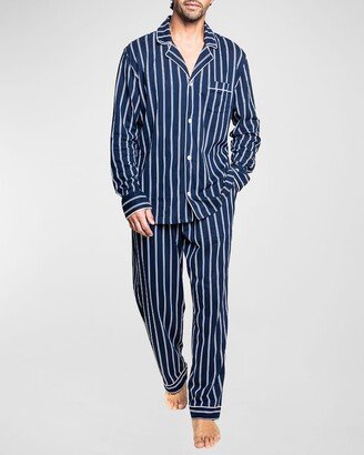 Men's Grant Pinstripe Classic Luxe Pima Cotton Pajama Set