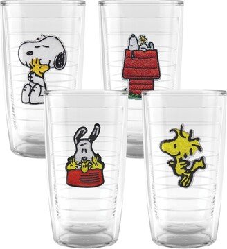 Tervis Peanuts Best Buddies Collection Made in Usa Double Walled Insulated Tumbler Travel Cup Keeps Drinks Cold & Hot, 16oz 4pk, Assorted - Open Misce