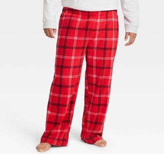 Men's Big & Tall Plaid Fleece Matching Family Pajama Pants - Wondershop™ Red