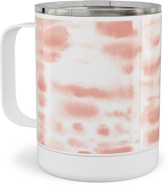 Travel Mugs: Dye Dash - Salmon Stainless Steel Mug, 10Oz, Pink