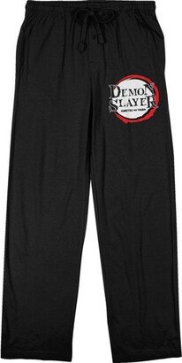 Demon Slayer Circle Logo Men's Black Pajama Pants-Small