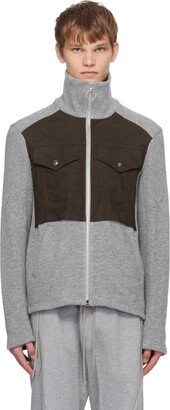 NVRFRGT Gray Zip Sweater