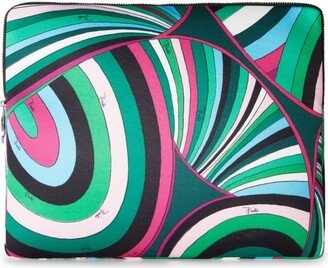 Marmo-print laptop case