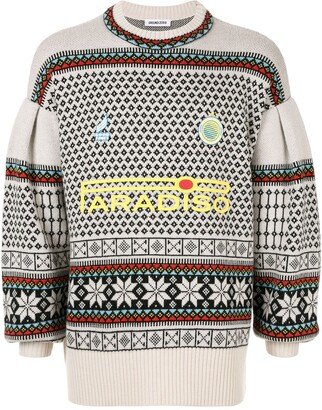 Paradiso intarsia knit jumper