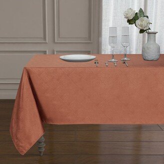 Kate Aurora Diamond Textured Spill And Stain Proof All Purpose Fabric Tablecloth - 60 in. W x 84 in. L (6-8 Chairs), Spice