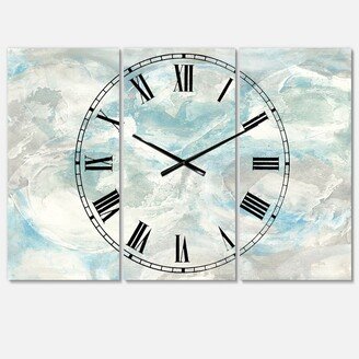 Designart Nautical and Coastal 3 Panels Metal Wall Clock