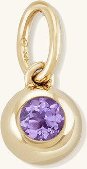 Birthstone Sphere Charm Amethyst