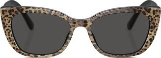 Cheetah-Print Cat-Eye Frame Sunglasses