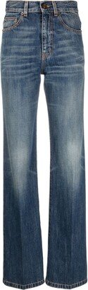 Distressed-Finish Denim Jeans-AC