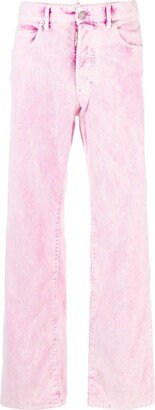 Acid-Wash Flared Jeans-AA