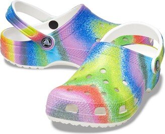 Classic Tie-Dye Graphic Clog (White/Multi Spray Dye) Clog Shoes