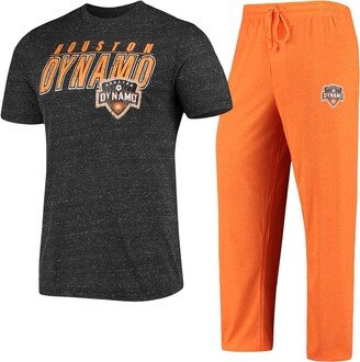 Men's Concepts Sport Orange, Black Houston Dynamo T-shirt and Pants Sleep Set - Orange, Black