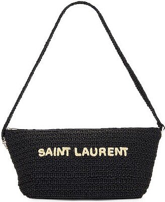 Le Rafia Raffia Bag in Black