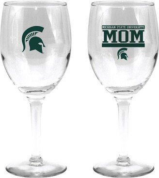 Michigan State Spartans 11 Oz Mom Stemmed Wine Glass