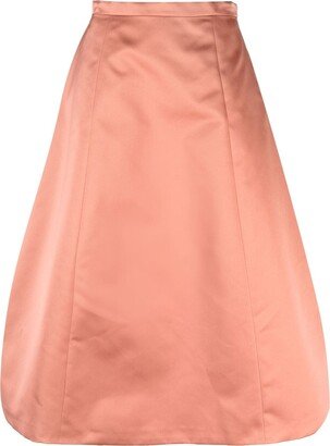 A-line satin midi skirt-AC