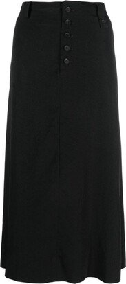 Gathered-Detailing Midi Skirt